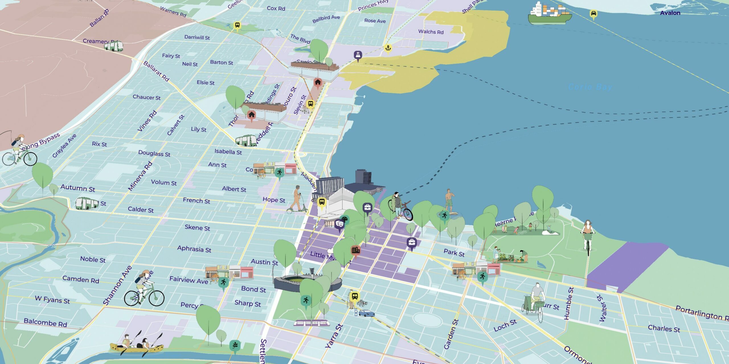 Map of Geelong and surrounding areas we serve